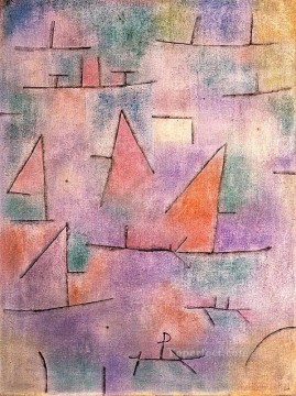 Paul Klee Painting - Harbour with sailing ships Paul Klee